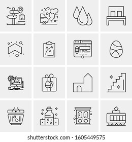 16 Universal Business Icons Vector. Creative Icon Illustration to use in web and Mobile Related project.