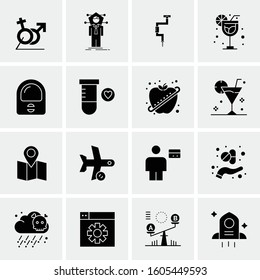 16 Universal Business Icons Vector. Creative Icon Illustration to use in web and Mobile Related project.