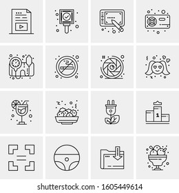 16 Universal Business Icons Vector. Creative Icon Illustration to use in web and Mobile Related project.