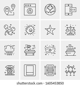 16 Universal Business Icons Vector. Creative Icon Illustration to use in web and Mobile Related project.