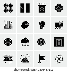 16 Universal Business Icons Vector. Creative Icon Illustration to use in web and Mobile Related project.