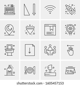 16 Universal Business Icons Vector. Creative Icon Illustration to use in web and Mobile Related project.