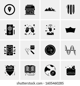 16 Universal Business Icons Vector. Creative Icon Illustration to use in web and Mobile Related project.