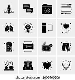 16 Universal Business Icons Vector. Creative Icon Illustration to use in web and Mobile Related project.
