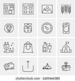 16 Universal Business Icons Vector. Creative Icon Illustration to use in web and Mobile Related project.
