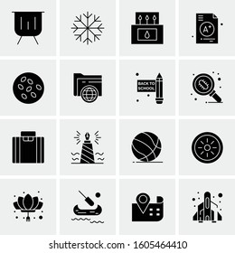 16 Universal Business Icons Vector. Creative Icon Illustration to use in web and Mobile Related project.