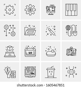 16 Universal Business Icons Vector. Creative Icon Illustration to use in web and Mobile Related project.