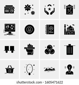 16 Universal Business Icons Vector. Creative Icon Illustration to use in web and Mobile Related project.