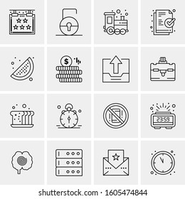 16 Universal Business Icons Vector. Creative Icon Illustration to use in web and Mobile Related project.