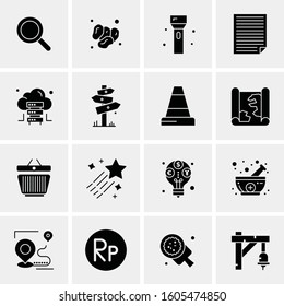 16 Universal Business Icons Vector. Creative Icon Illustration to use in web and Mobile Related project.