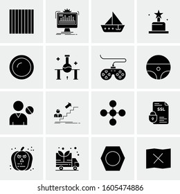16 Universal Business Icons Vector. Creative Icon Illustration to use in web and Mobile Related project.