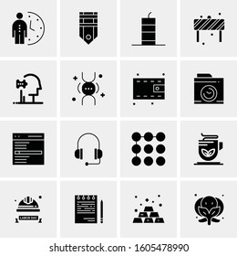 16 Universal Business Icons Vector. Creative Icon Illustration to use in web and Mobile Related project.