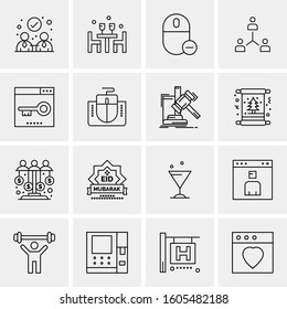 16 Universal Business Icons Vector. Creative Icon Illustration to use in web and Mobile Related project.
