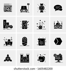16 Universal Business Icons Vector. Creative Icon Illustration to use in web and Mobile Related project.