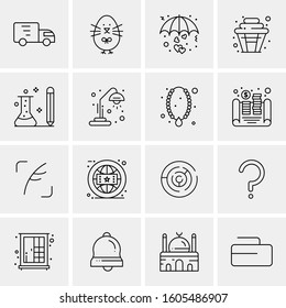 16 Universal Business Icons Vector. Creative Icon Illustration to use in web and Mobile Related project.