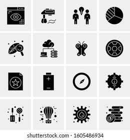 16 Universal Business Icons Vector. Creative Icon Illustration to use in web and Mobile Related project.