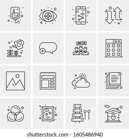 16 Universal Business Icons Vector. Creative Icon Illustration to use in web and Mobile Related project.