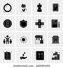 16 Universal Business Icons Vector. Creative Icon Illustration to use in web and Mobile Related project.