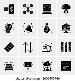 16 Universal Business Icons Vector. Creative Icon Illustration to use in web and Mobile Related project.