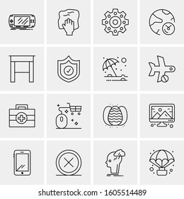 16 Universal Business Icons Vector. Creative Icon Illustration to use in web and Mobile Related project.