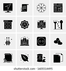 16 Universal Business Icons Vector. Creative Icon Illustration to use in web and Mobile Related project.
