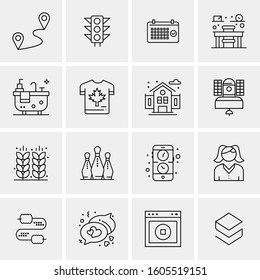 16 Universal Business Icons Vector. Creative Icon Illustration to use in web and Mobile Related project.