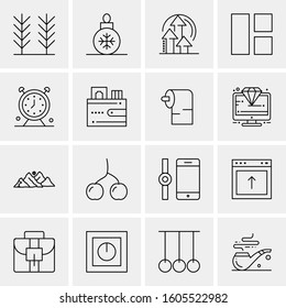16 Universal Business Icons Vector. Creative Icon Illustration to use in web and Mobile Related project.