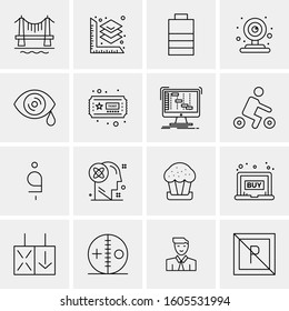 16 Universal Business Icons Vector. Creative Icon Illustration to use in web and Mobile Related project.