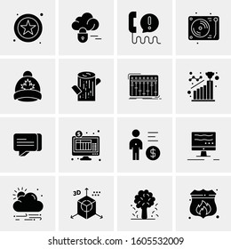 16 Universal Business Icons Vector. Creative Icon Illustration to use in web and Mobile Related project.