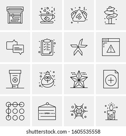 16 Universal Business Icons Vector. Creative Icon Illustration to use in web and Mobile Related project.