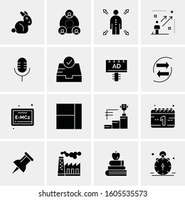 16 Universal Business Icons Vector. Creative Icon Illustration to use in web and Mobile Related project.