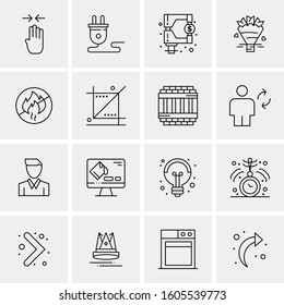 16 Universal Business Icons Vector. Creative Icon Illustration to use in web and Mobile Related project.