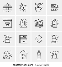 16 Universal Business Icons Vector. Creative Icon Illustration to use in web and Mobile Related project.