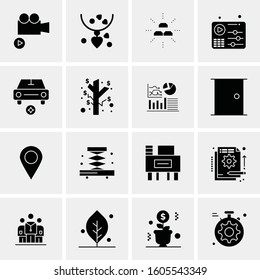 16 Universal Business Icons Vector. Creative Icon Illustration to use in web and Mobile Related project.
