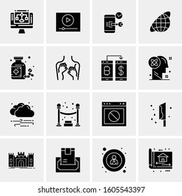16 Universal Business Icons Vector. Creative Icon Illustration to use in web and Mobile Related project.