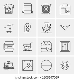 16 Universal Business Icons Vector. Creative Icon Illustration to use in web and Mobile Related project.