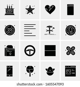 16 Universal Business Icons Vector. Creative Icon Illustration to use in web and Mobile Related project.