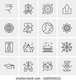 16 Universal Business Icons Vector. Creative Icon Illustration to use in web and Mobile Related project.
