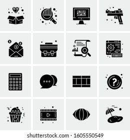 16 Universal Business Icons Vector. Creative Icon Illustration to use in web and Mobile Related project.