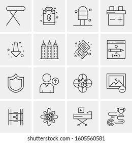 16 Universal Business Icons Vector. Creative Icon Illustration to use in web and Mobile Related project.