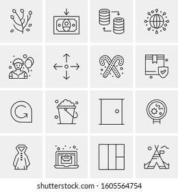 16 Universal Business Icons Vector. Creative Icon Illustration to use in web and Mobile Related project.