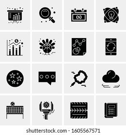 16 Universal Business Icons Vector. Creative Icon Illustration to use in web and Mobile Related project.