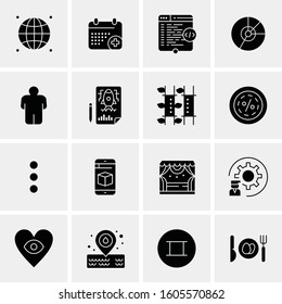 16 Universal Business Icons Vector. Creative Icon Illustration to use in web and Mobile Related project.