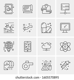 16 Universal Business Icons Vector. Creative Icon Illustration to use in web and Mobile Related project.