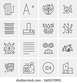 16 Universal Business Icons Vector. Creative Icon Illustration to use in web and Mobile Related project.