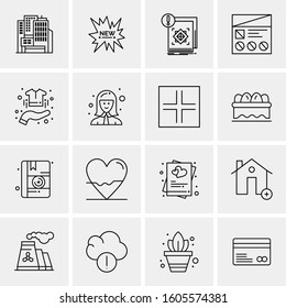 16 Universal Business Icons Vector. Creative Icon Illustration to use in web and Mobile Related project.