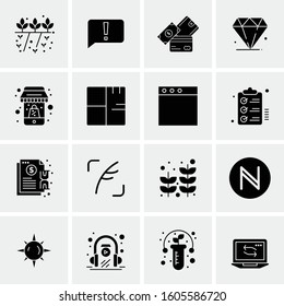 16 Universal Business Icons Vector. Creative Icon Illustration to use in web and Mobile Related project.