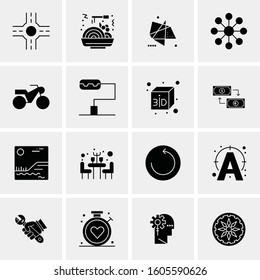 16 Universal Business Icons Vector. Creative Icon Illustration to use in web and Mobile Related project.