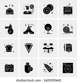 16 Universal Business Icons Vector. Creative Icon Illustration to use in web and Mobile Related project.
