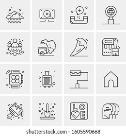 16 Universal Business Icons Vector. Creative Icon Illustration to use in web and Mobile Related project.